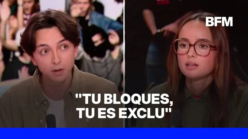 Mobilisation lycéenne: pour Louise Montangon, responsable UNI Bordeaux, "Tu bloques, tu es exclu"