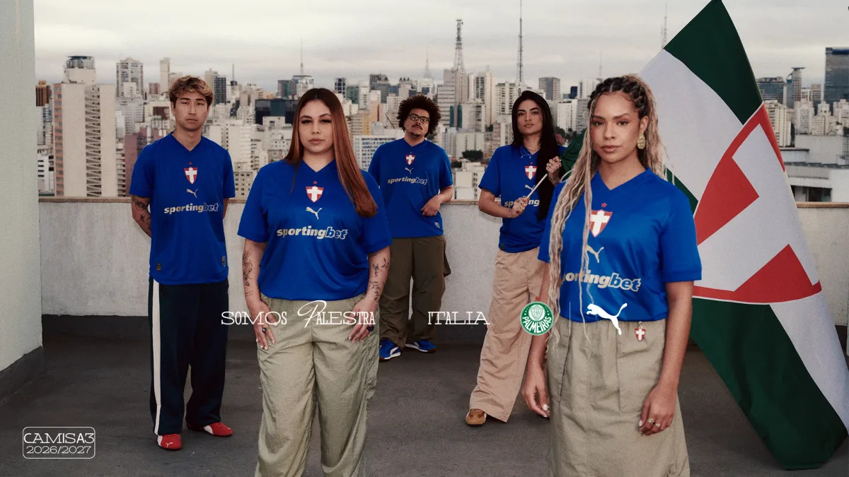 Palmeiras lança terceira camisa azul que celebra as origens italianas e o título da Itália em 2006