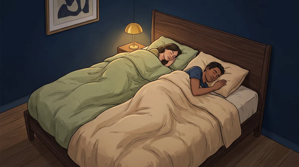 Dos acolchados, un mismo colchón: la fórmula nórdica que busca evitar despertares