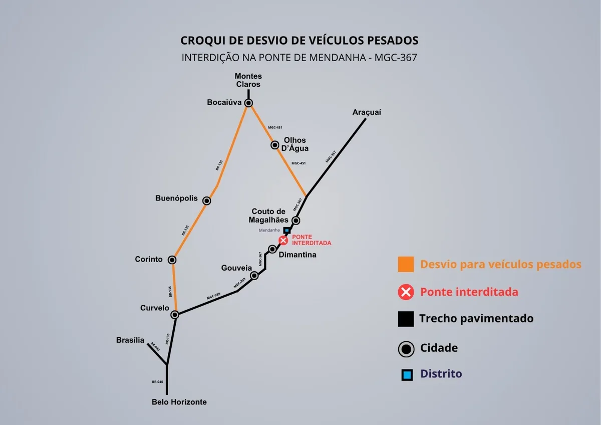 Ponte sobre o Rio Jequitinhonha, na MGC-367, será interditada neste fim de semana