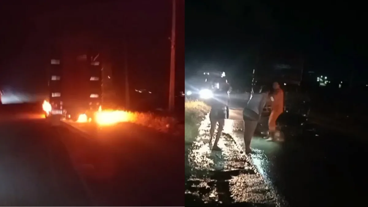 Motociclista morre após colidir com caminhonete na BR-232, em Pesqueira; VÍDEO mostra veículos em chamas