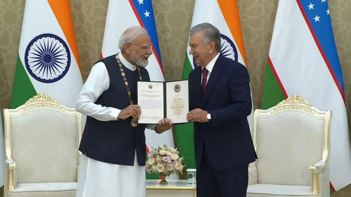 PM Modi conferred with Uzbekistan's prestigious ‘Oliy Darajali Do'stlik’ Order