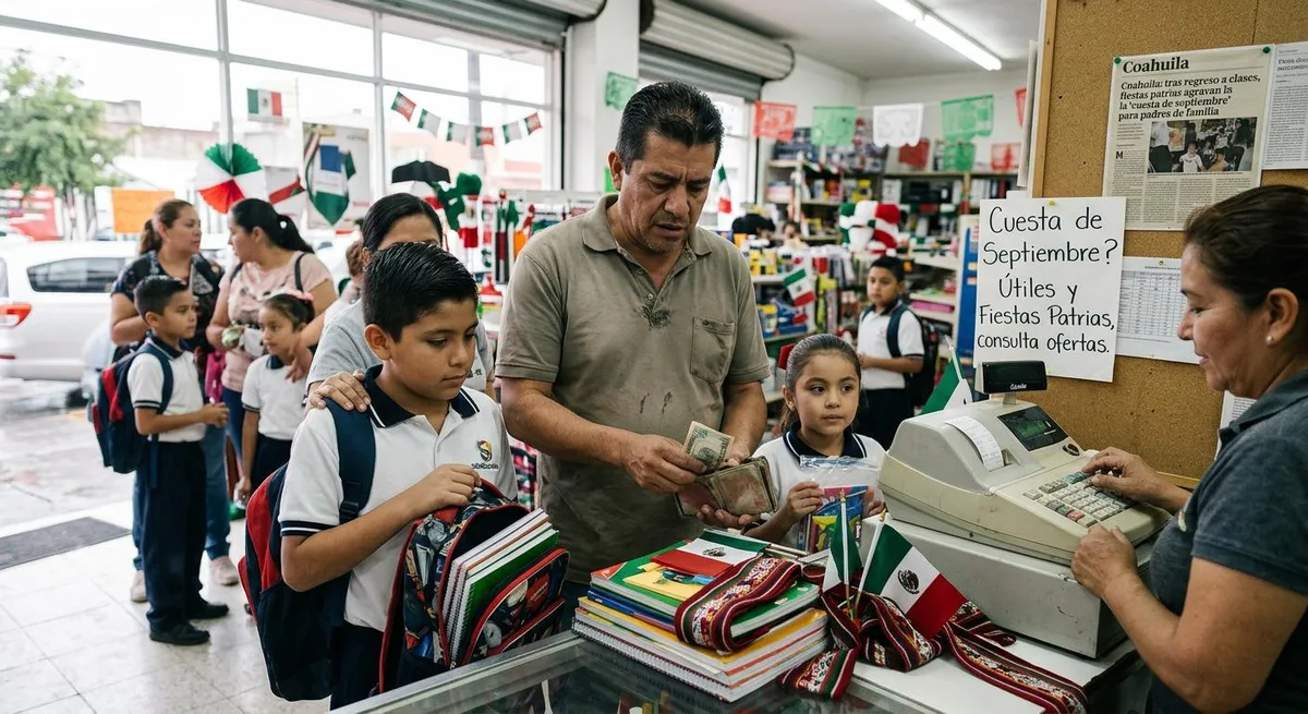 Coahuila: tras regreso a clases, fiestas patrias agravan la ‘cuesta de septiembre’ para padres de familia