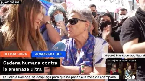 Una señora planta cara en directo en 'Mañaneros 360' a los extremistas en Sol y se hace viral: "Son unos ignorantes, me dan hasta pena"
