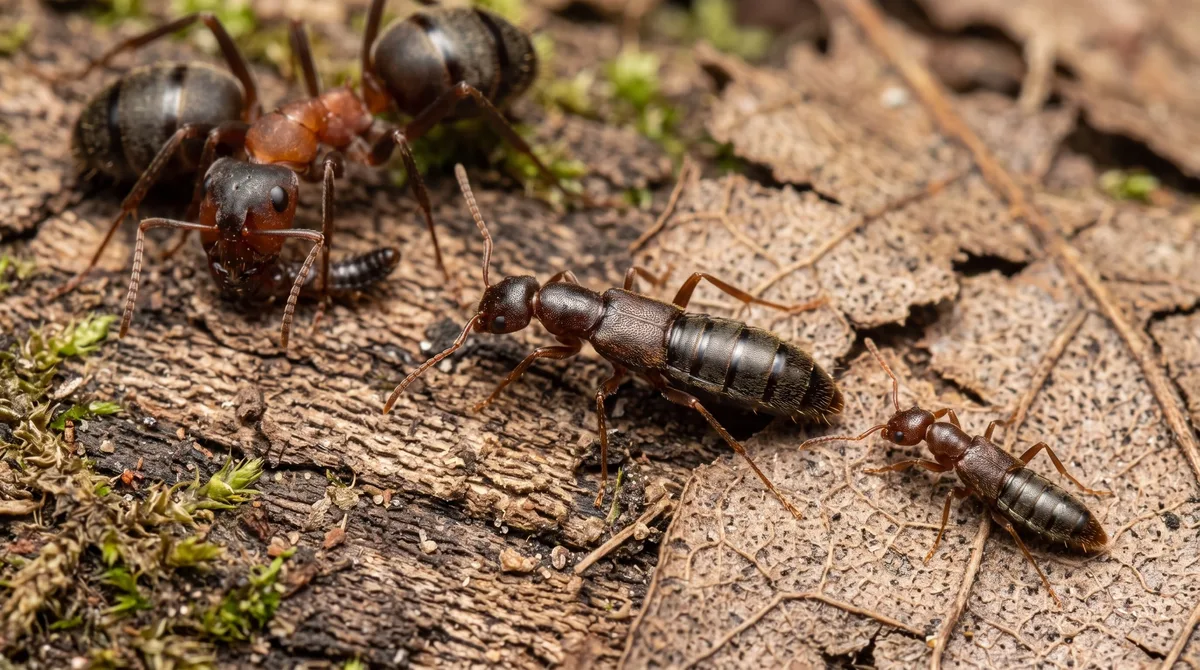 Cómo un escarabajo logra robar la identidad química de las hormigas para sobrevivir