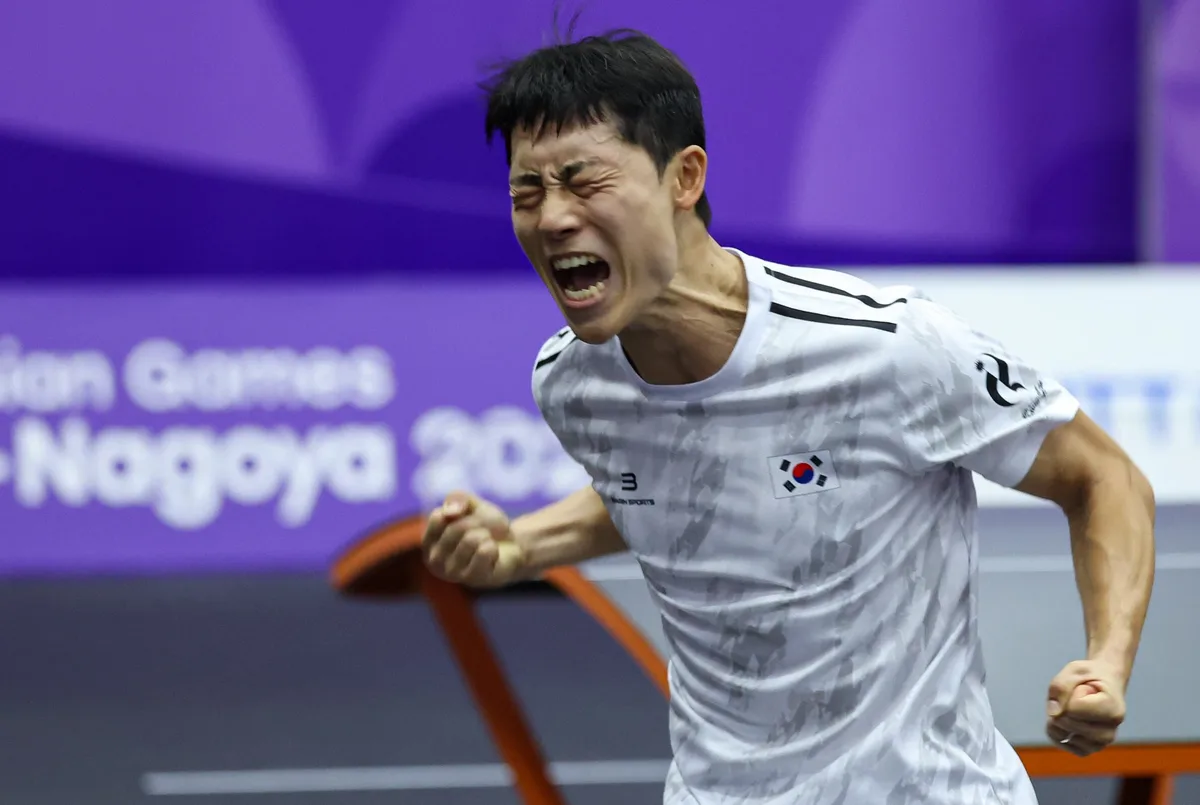 아시안게임 첫선 테크볼... 한국 이준석, 10세트 전승으로 8강행