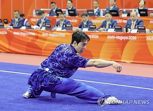 [아시안게임] 우슈 이용현, 투로 장권 6위…3위와 0.017점 차(종합)