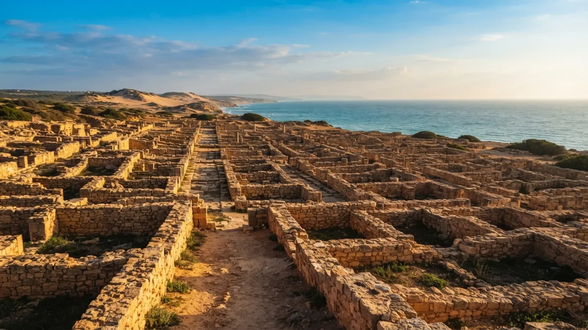 Esta cidade fenícia foi abandonada há mais de 2.200 anos e nunca recebeu uma cidade romana por cima das próprias ruas
