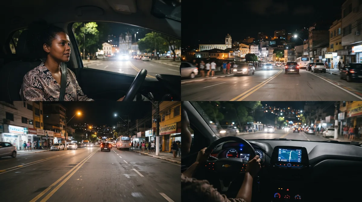 Motorista liga farol alto em avenida urbana movimentada para desviar de buracos, ofusca outros condutores e é autuado por uso indevido da iluminação