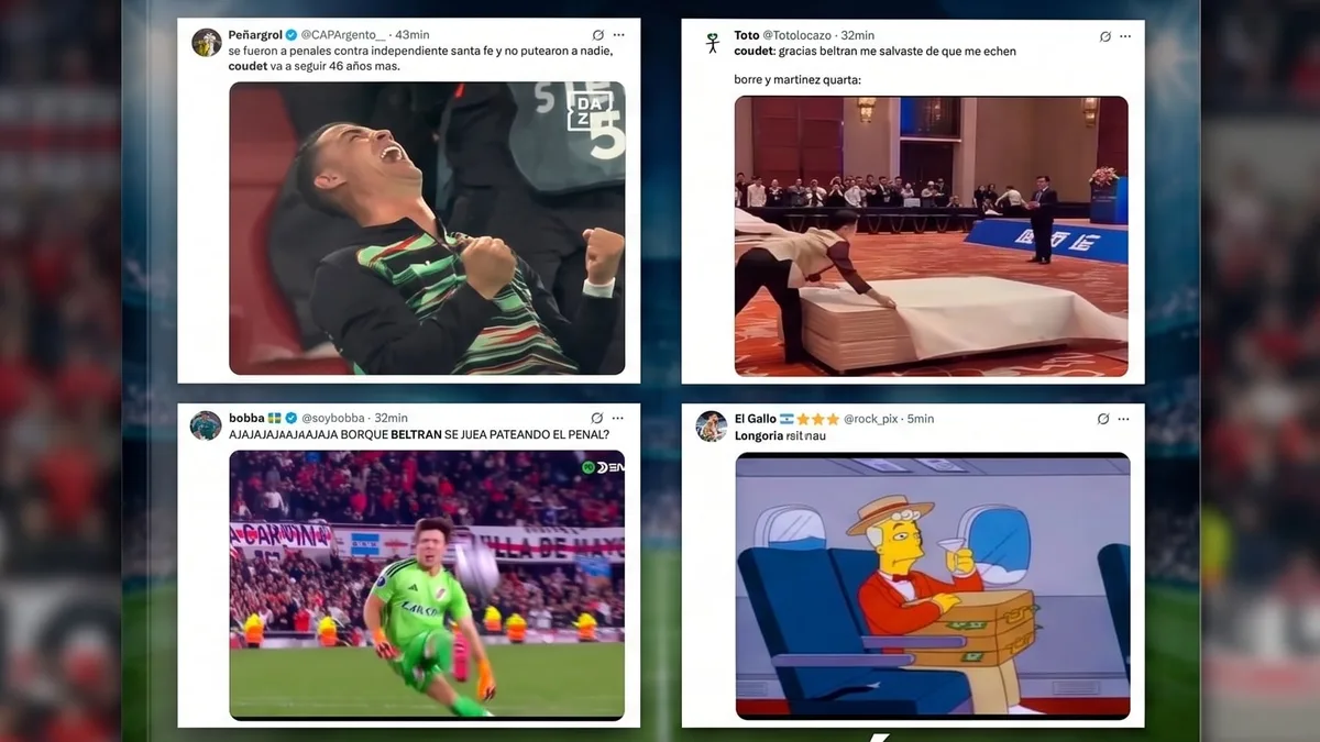 Los mejores memes de la eliminación de River Plate de la Sudamericana: Coudet, Beltrán y las burlas de los hinchas de Boca