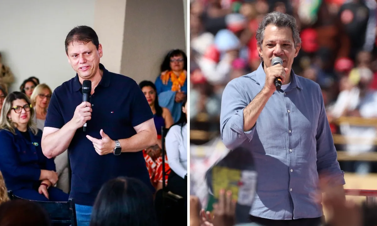 Tarcísio e Haddad gastaram ao menos R$ 2,2 milhões em anúncios no Instagram e no Facebook em 2026, mesmo antes do início da campanha