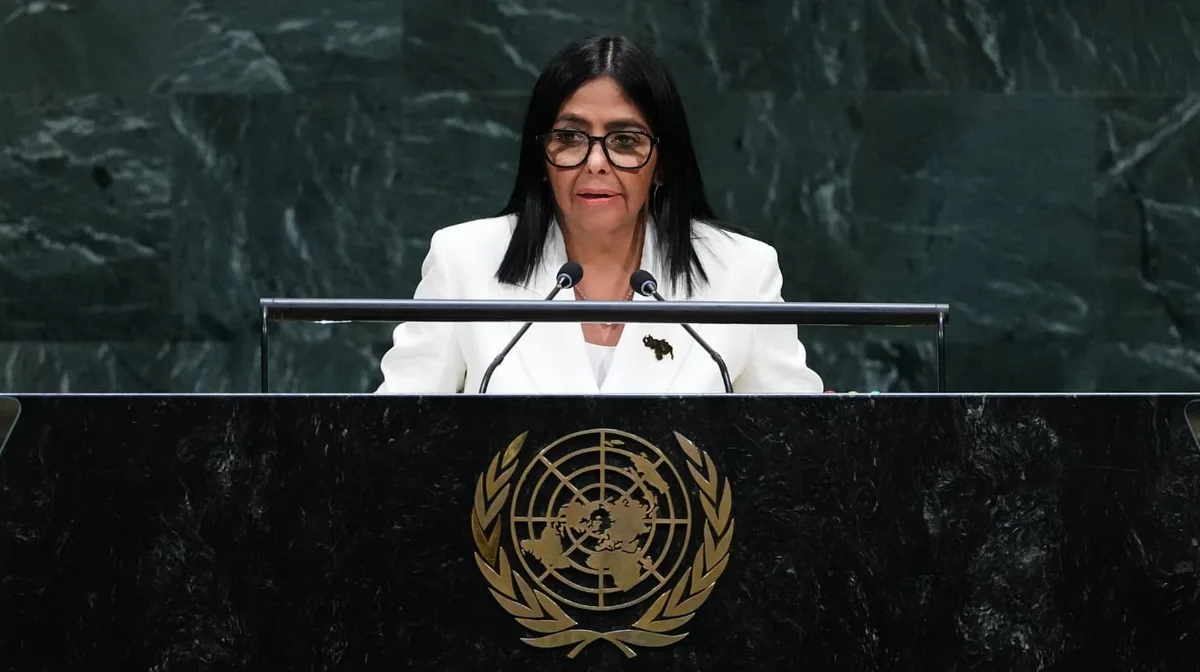 Delcy Rodríguez aseguró desde la ONU que habrá elecciones en Venezuela “en el momento correcto”