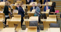 Reform MSPs walk out of parliament in protest against independence debate