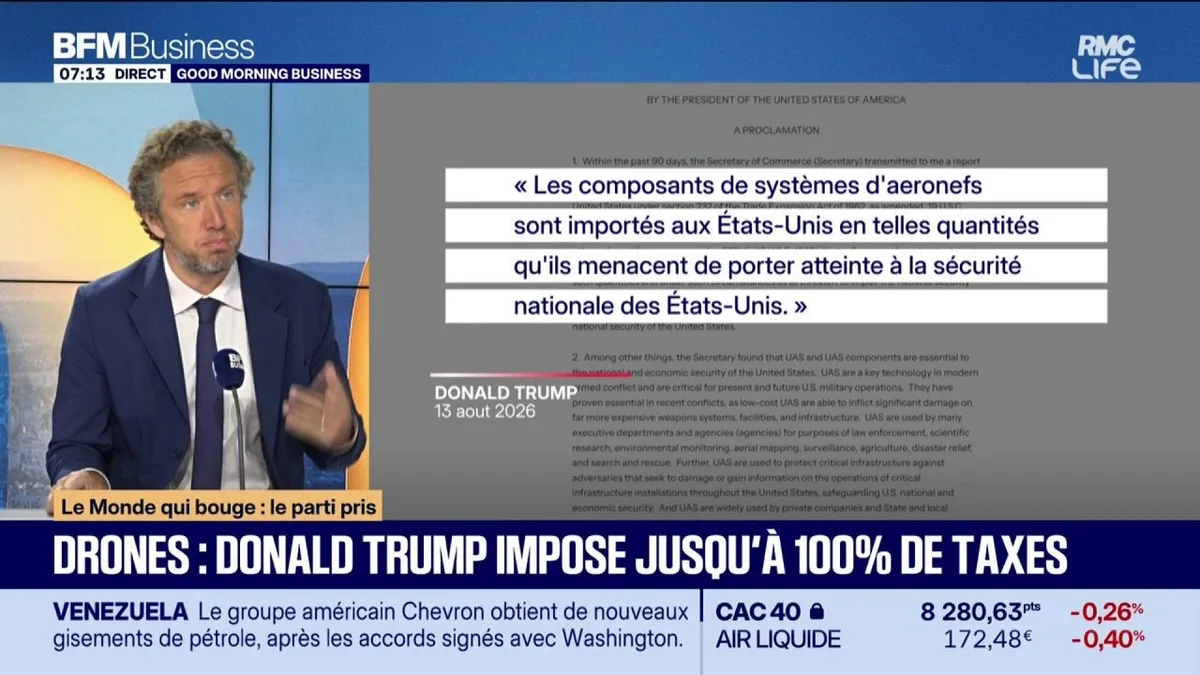 Drones : Donald Trump impose jusqu'à 100% de taxes