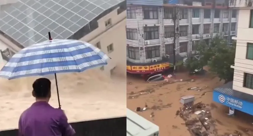 Alerta en China: Los impactantes videos de las inundaciones que afectaron varias provincias