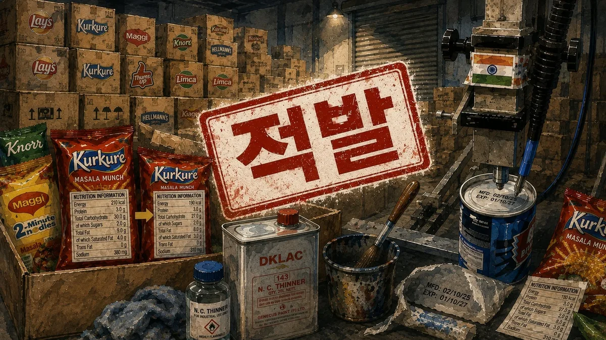 유통기한 지우고 새 날짜 ‘쓱’… 인도서 수출용 식품 5000상자 ‘라벨 갈이’