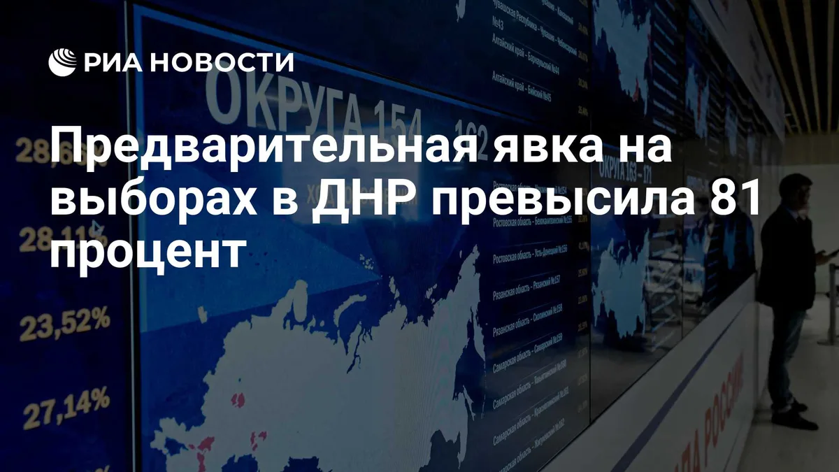 Предварительная явка на выборах в ДНР превысила 81 процент