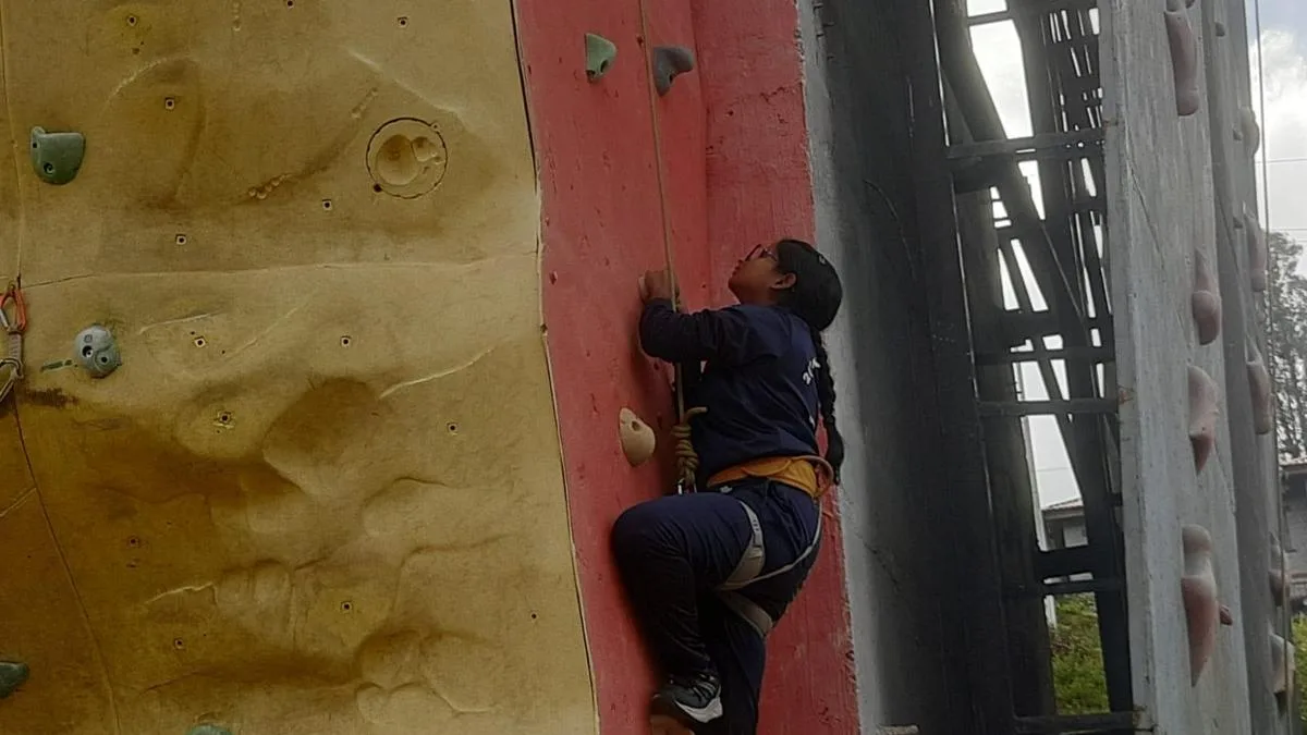 Sports wall climbing adventure camp held in the Nilgiris