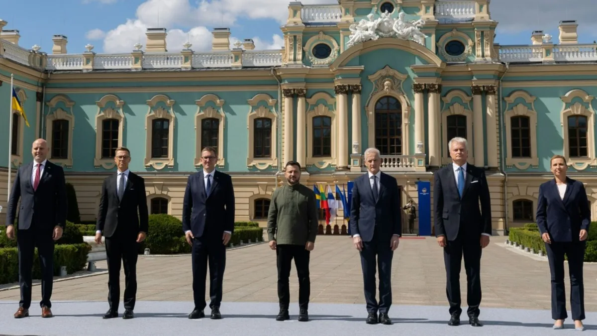 Nordische und baltische Staats- und Regierungschefs zu Solidaritätsbesuch in Kiew