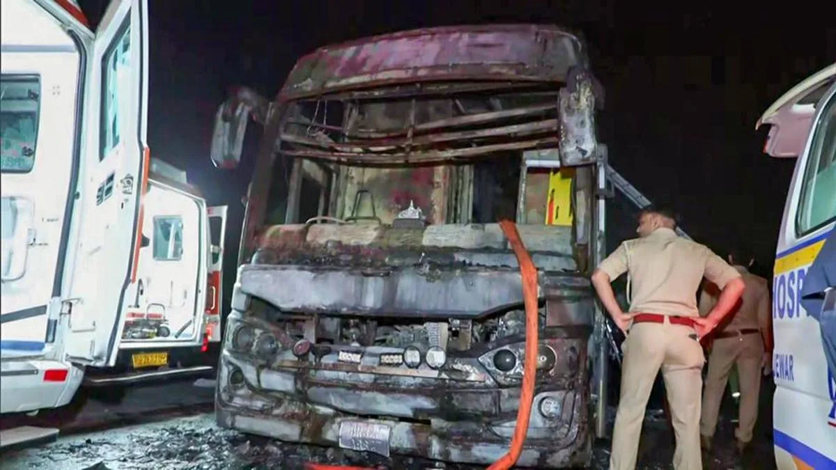 Noida bus fire: passengers warned driver of burning smell; 17 challans pending against vehicle