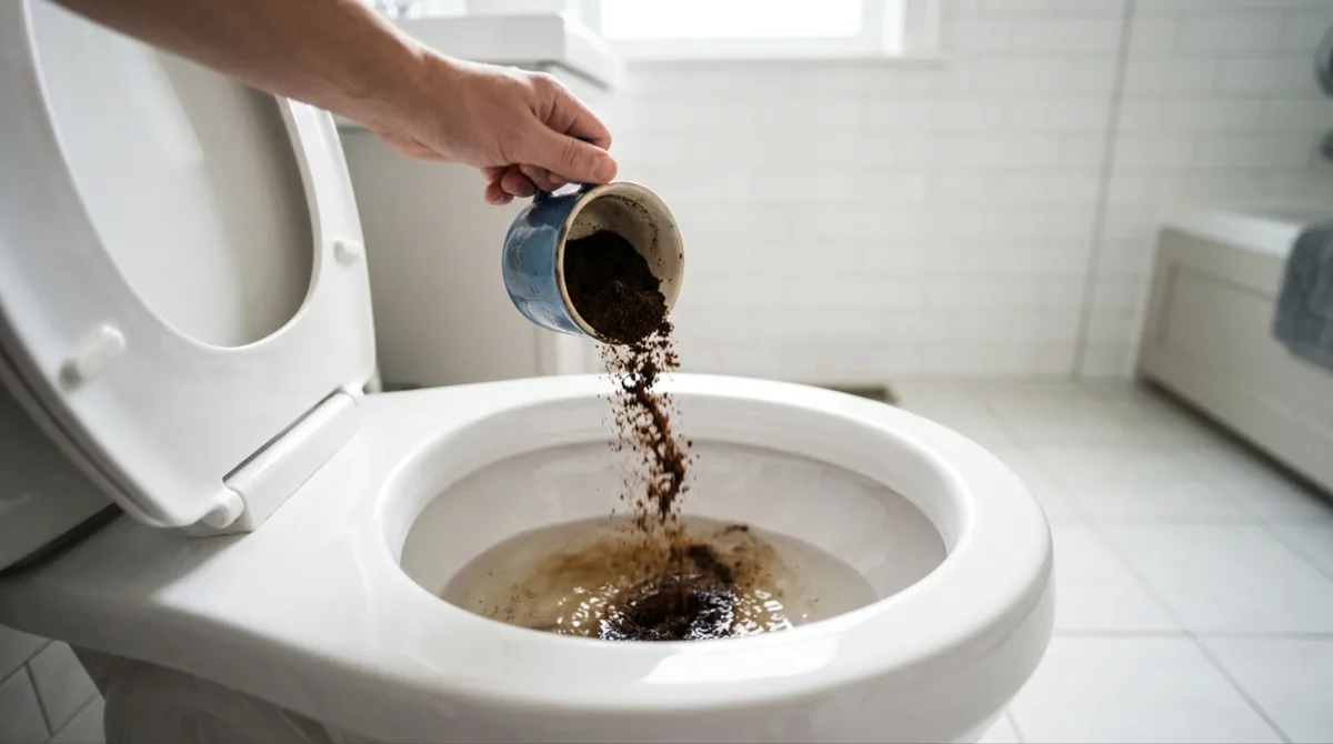 Jogar borra de café usada no vaso sanitário: para que serve e por que é recomendado fazer pelo uma vez por semana