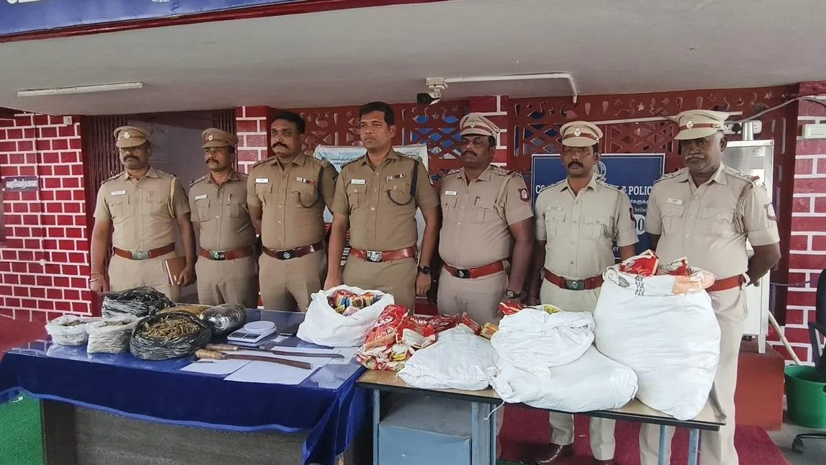 Coimbatore District Police seize drugs, gutkha, weapons in special drive