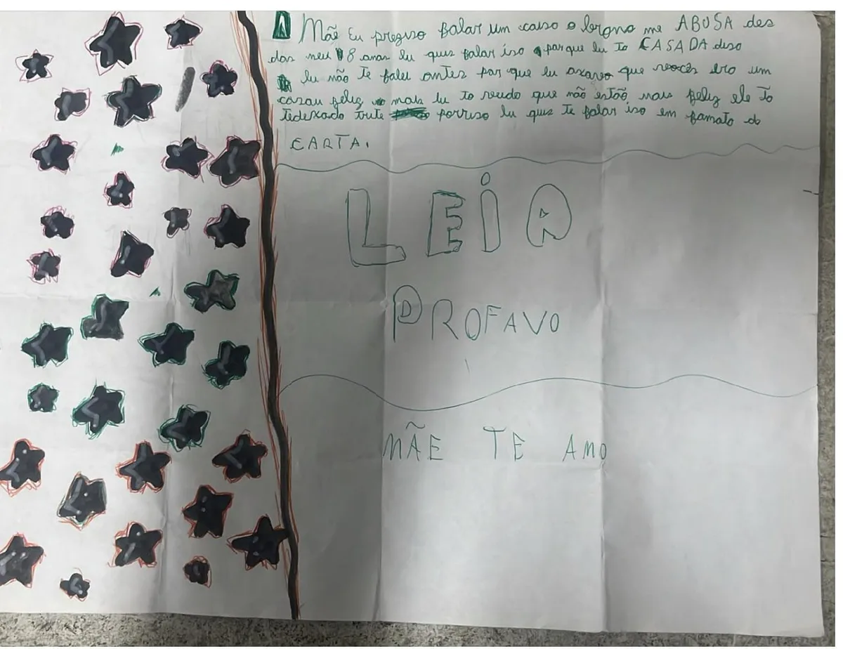 Carta de menina à mãe para denunciar estupro pelo padrasto: o que se sabe e o que falta esclarecer