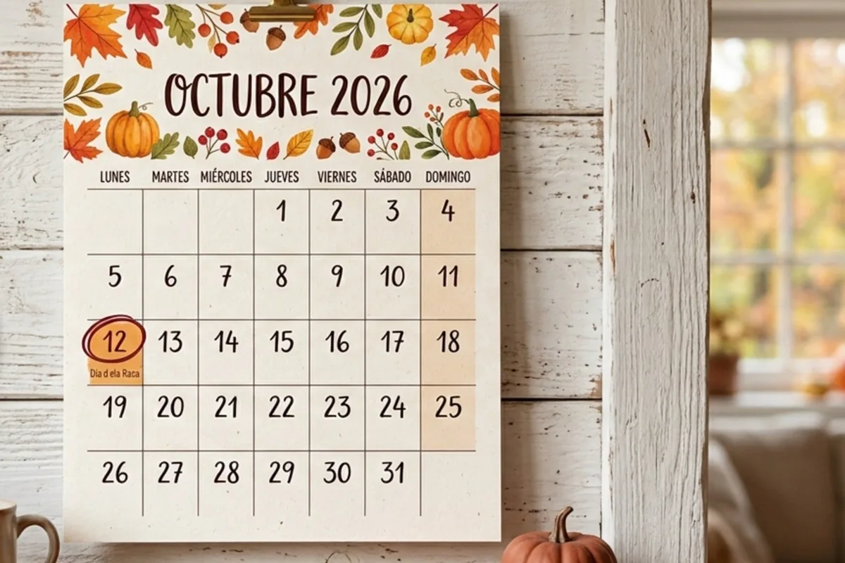 Calendario para imprimir de octubre 2026
