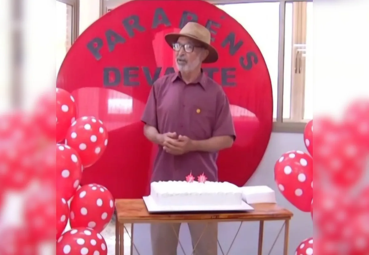 Aos 70 anos, doador celebra 45 anos ajudando a salvar vidas com doação de sangue no TO