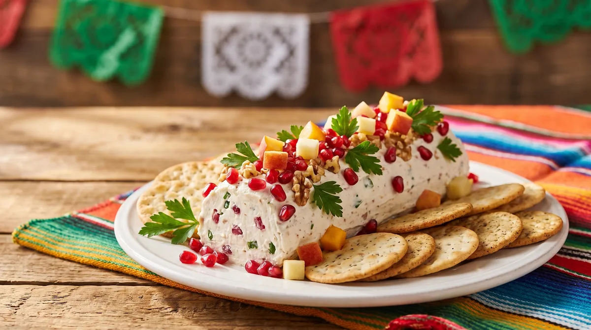 Queso crema con sabor a chile en nogada: la botana perfecta para el 15 de septiembre