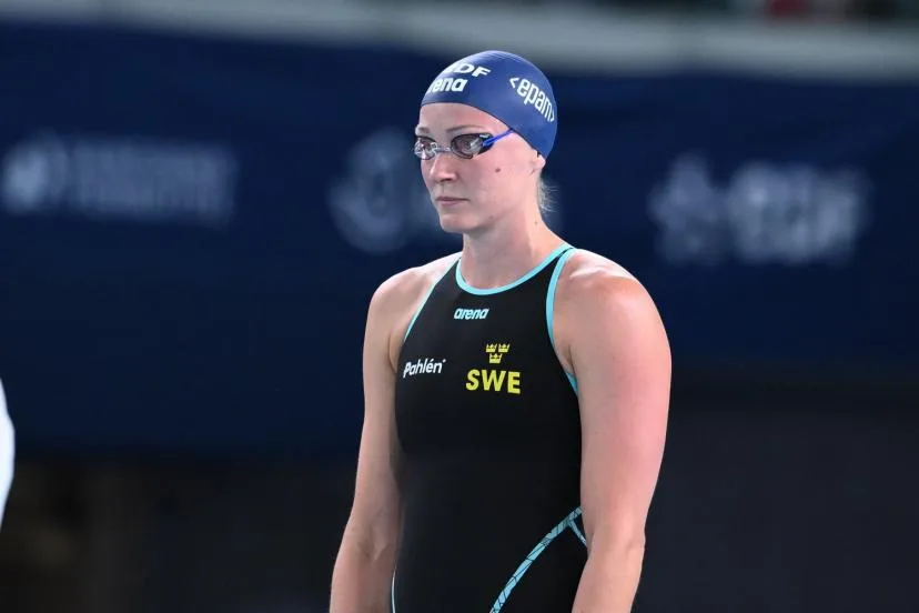 100e médaille internationale pour Sarah Sjöström, médaillée d'argent sur 50 m nage libre aux Championnats d'Europe