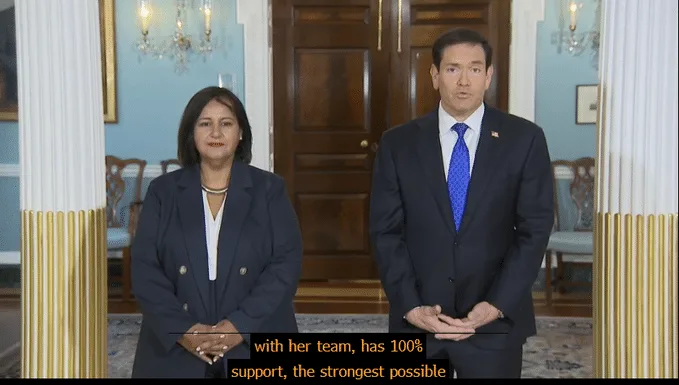 Marco Rubio expresa su respaldo a Figuera en la mesa de negociación
