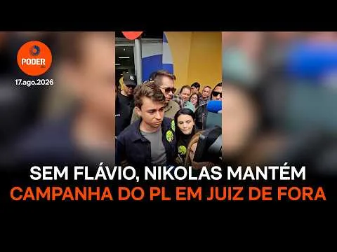 Sem Flávio, Nikolas faz campanha em Juiz de Fora e critica Lula