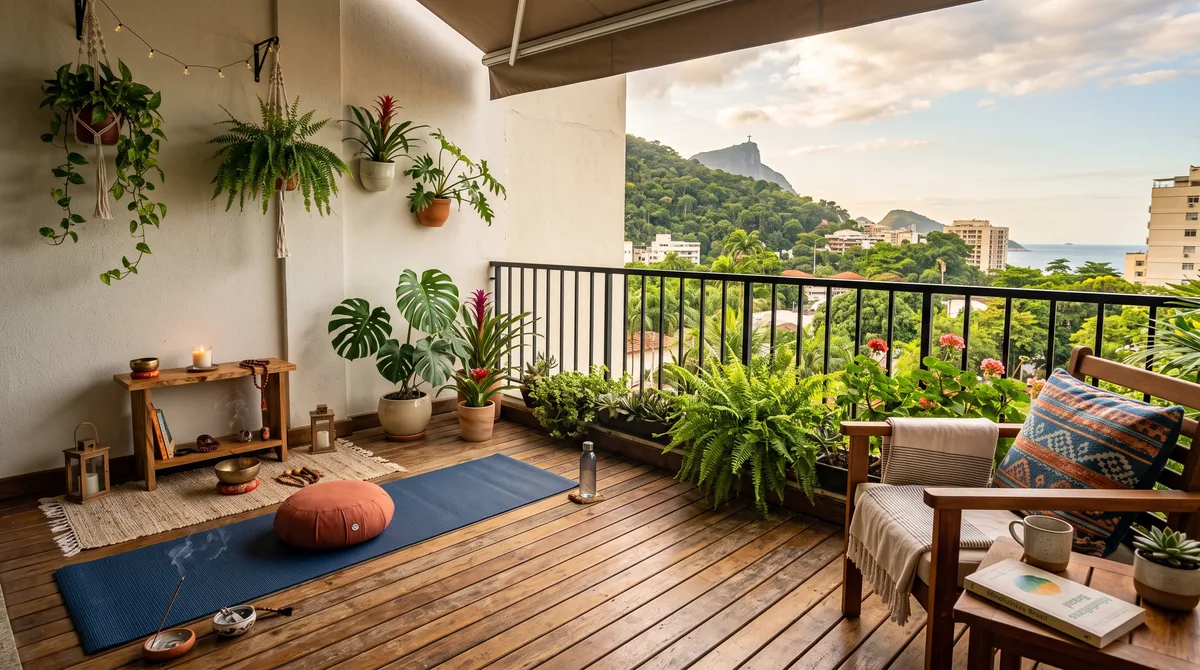 Quanto custa transformar uma varanda de 5 m² em um espaço zen para yoga e meditação em 2026?