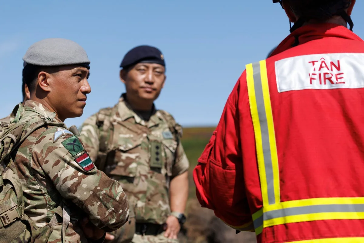Gurkhas deployed to help fight UK wildfires
