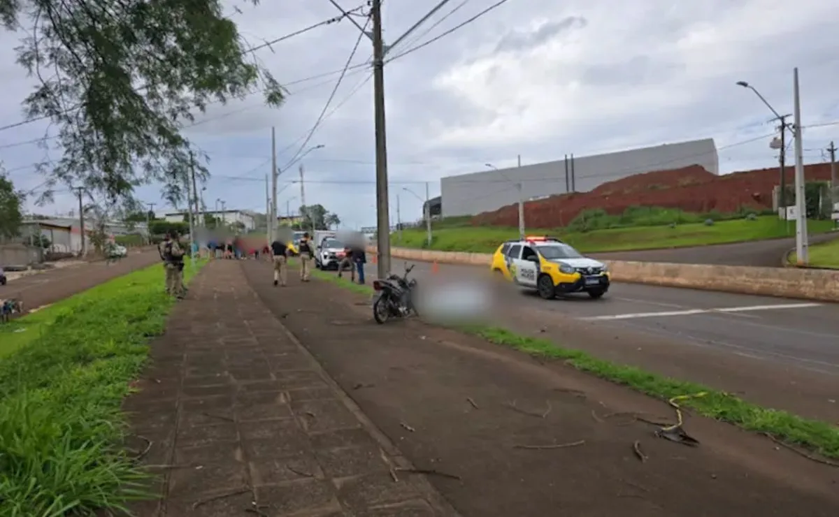 Motociclista de 33 anos morre em acidente ao colidir contra poste em Londrina; mulher deixa três filhos