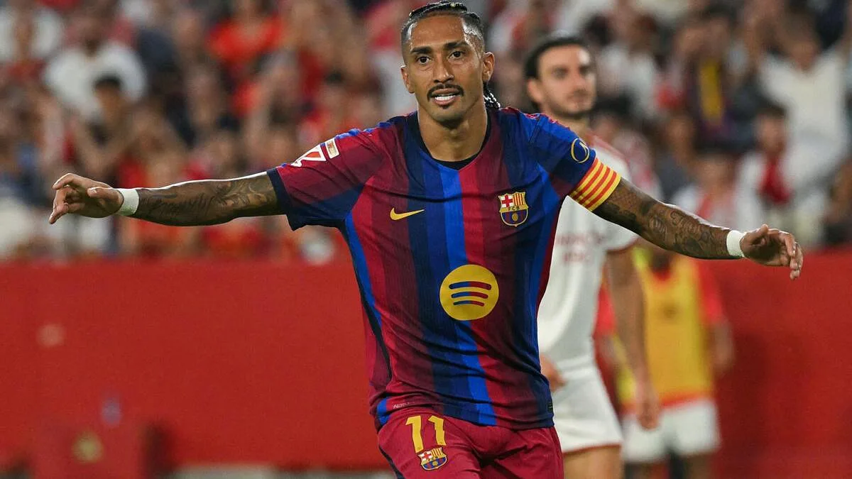 Raphinha soma 12 golos em sete jornadas da LaLiga: só Cristiano Ronaldo fez melhor