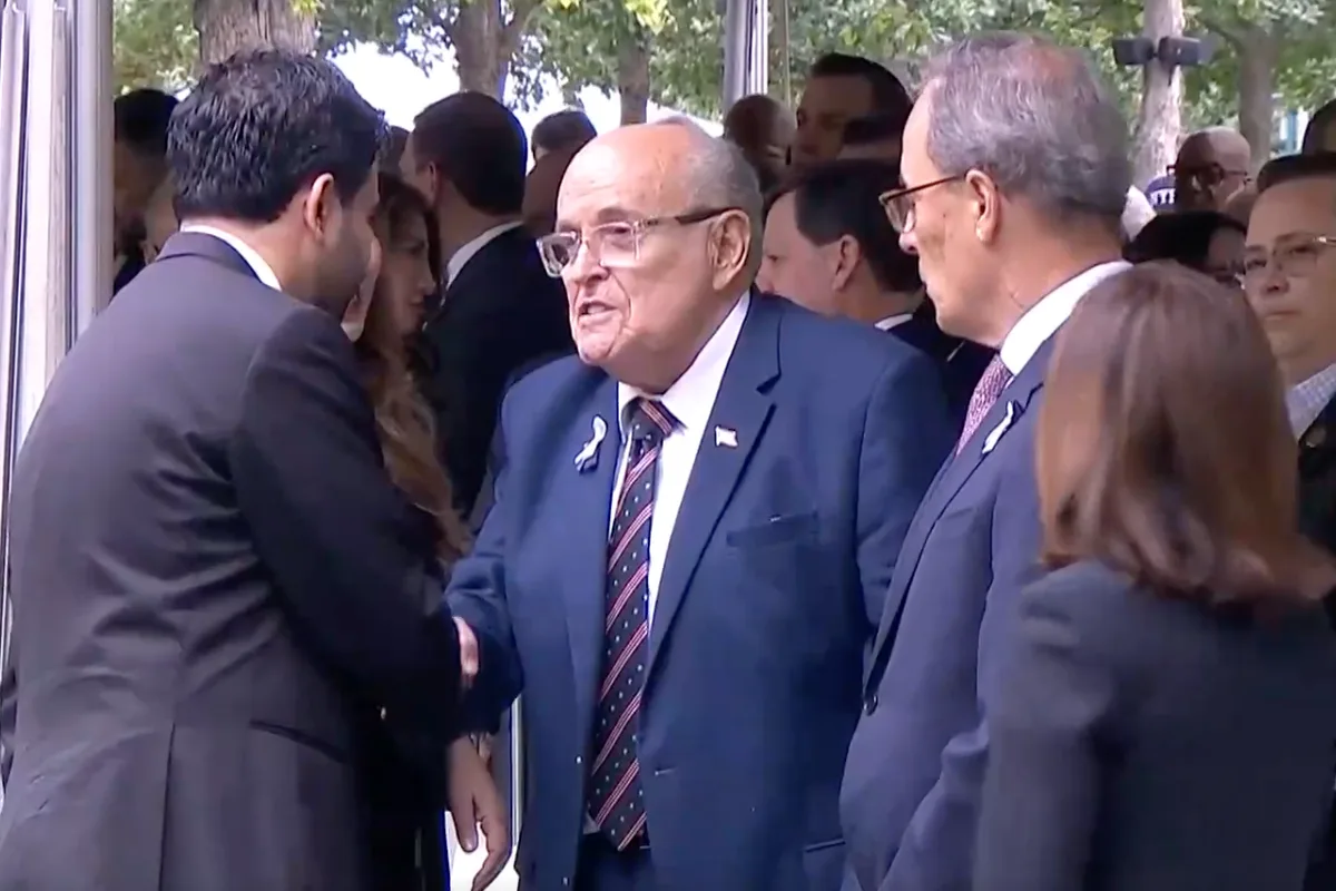 Mamdani shares pleasantries with Rudy Giuliani as families gather at WTC memorial for 9/11 anniversary
