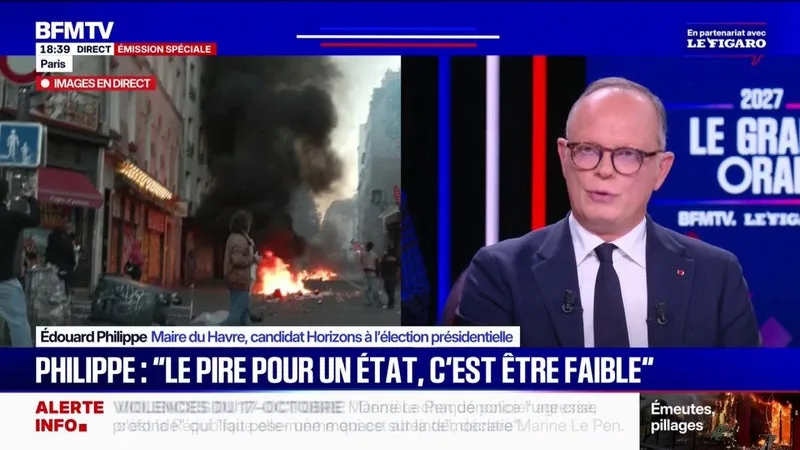 17-octobre: "Ce que pense [Donald Trump] de nous m'importe assez peu", déclare Édouard Philippe, candidat Horizons à la présidentielle