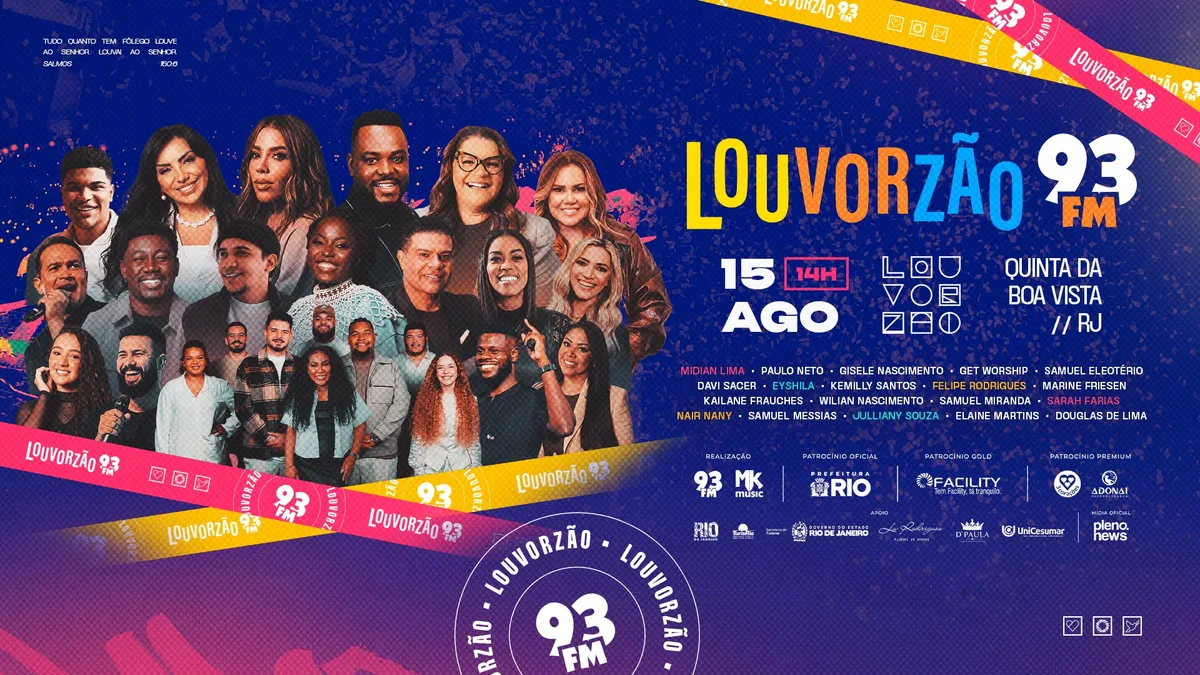 'Louvorzão 93' reúne grandes nomes da música gospel neste sábado na Quinta da Boa Vista