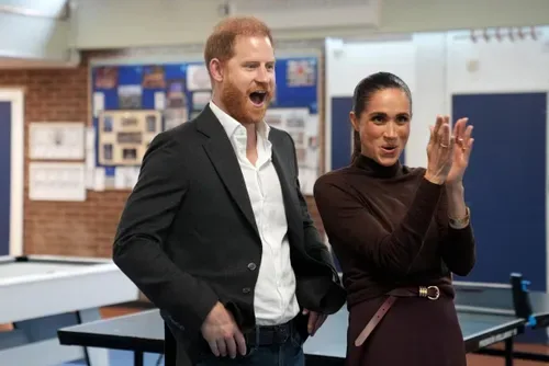 'Great to be back!' Harry, Meghan in first joint outing since UK return