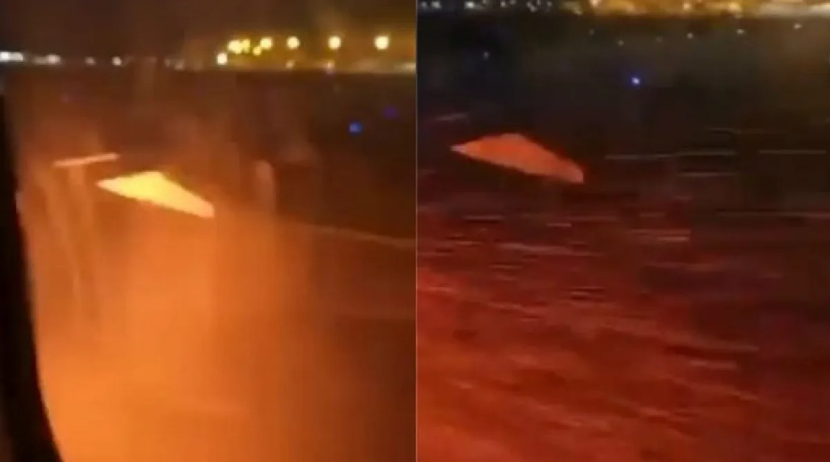 Avião pega fogo durante decolagem e aeroporto de Goiânia suspende voos