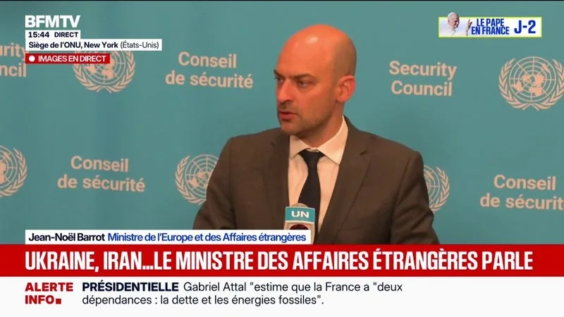 "La France insistera dans les semaines et les mois à venir sur l'organisation des élections palestiniennes", déclare le ministre des affaires étrangères Jean-Noël Barrot
