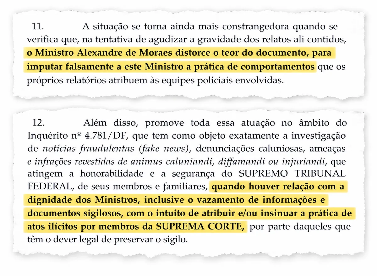 Mendonça diz que Moraes mente e pede investigação a Fachin