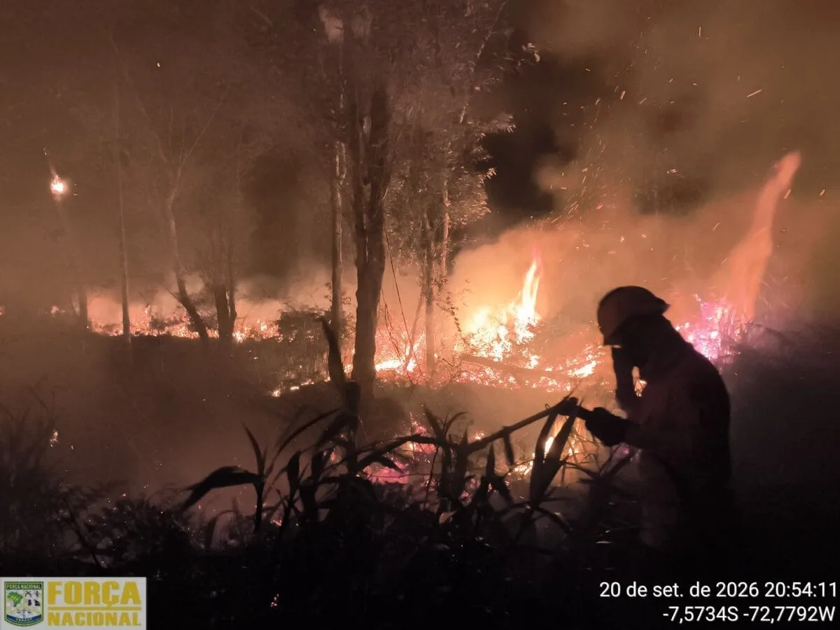 Bombeiros controlam incêndios de vegetação e evitam que fogo avance para 20 hectares no Juruá
