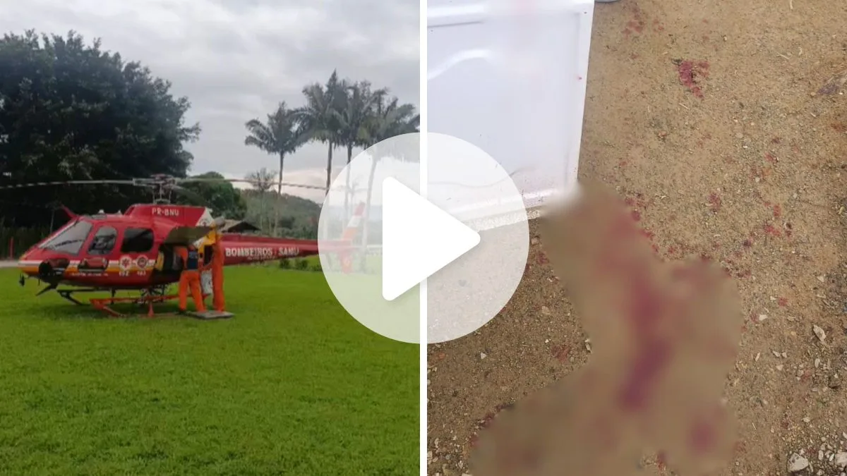 Homem invade casa, atira contra mãe e filho, é atingido por golpe de facão e foge para mata em SC