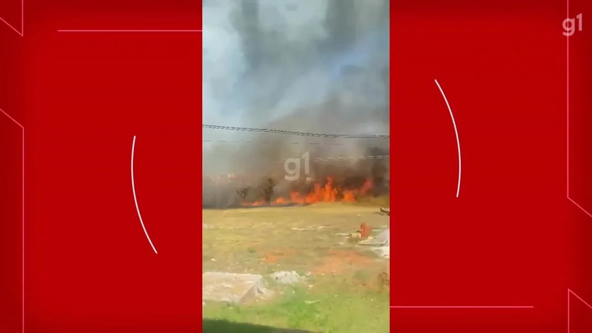 VÍDEO: UnB suspende aulas no campus de Ceilândia após incêndio em vegetação