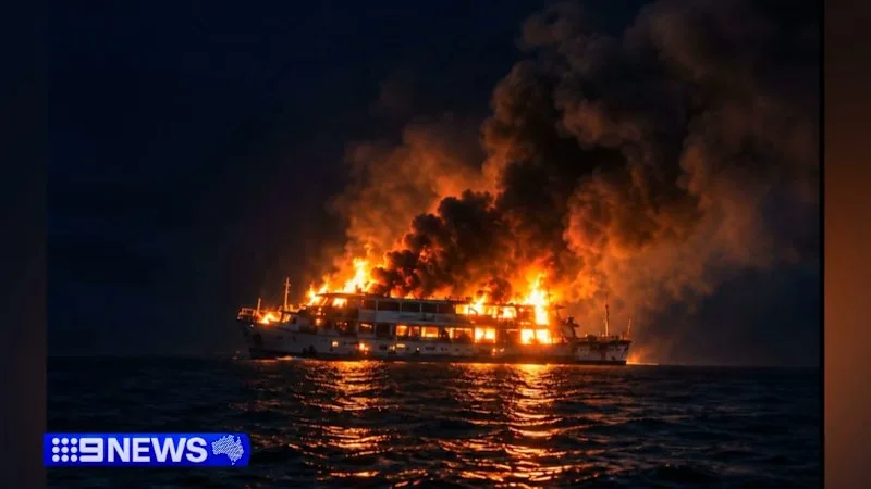 Five dead, dozens missing after ferry fire in Philippines