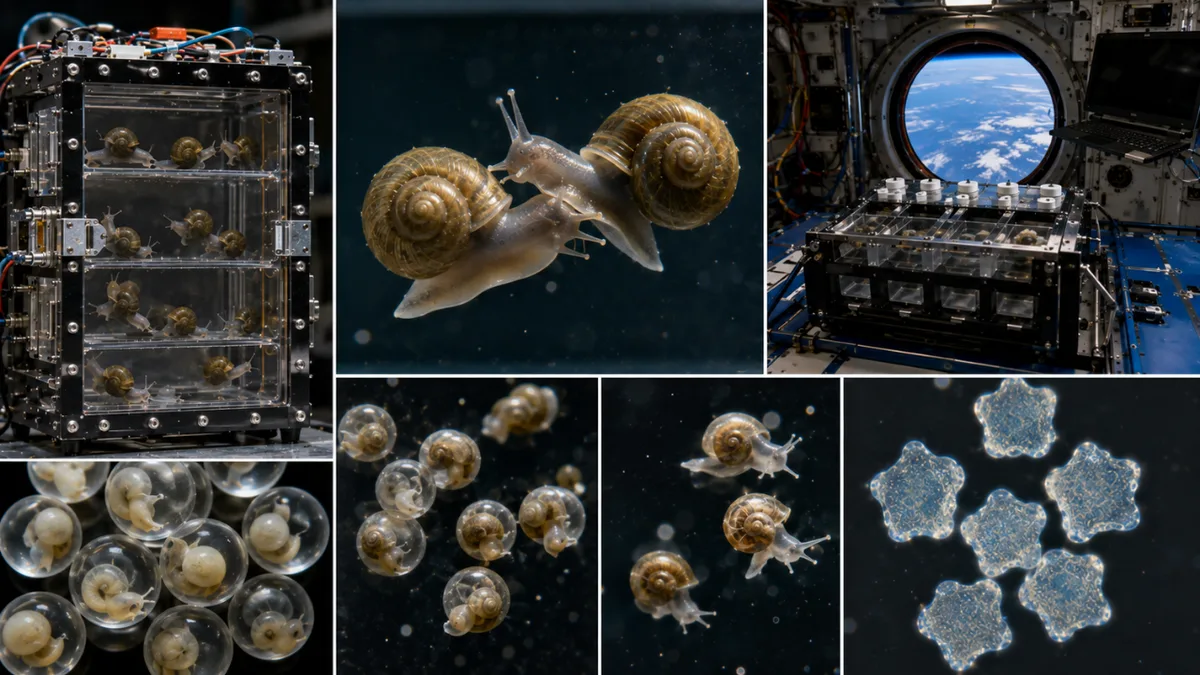 In 2003, Nasa found freshwater snails reproduced in space with 50% larger statoconia