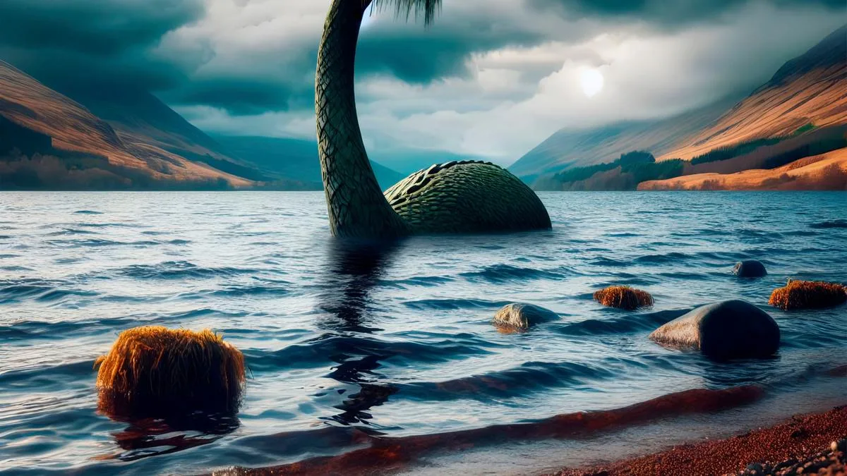 Loch Ness tourists spot 'head and tail' in water